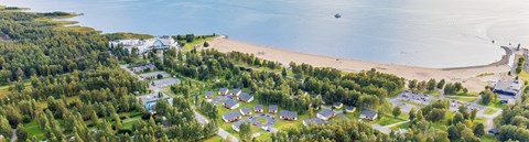 Nallikarin Uimaranta kesällä. Kuva otettu ilmasta.