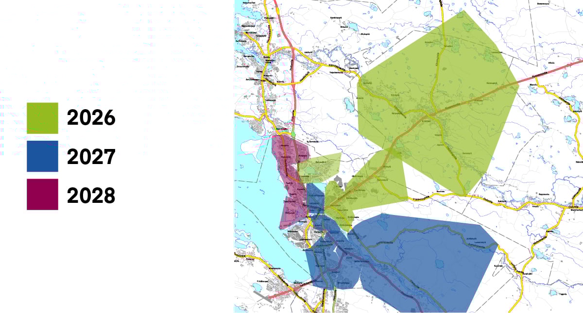 OES älymittareiden vaihtoalueet 2026-2028