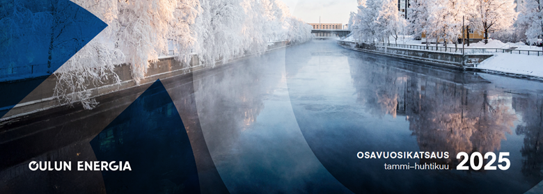 Talvinen maisema Merikosken voimalaitoksesta ja alakanavasta. 