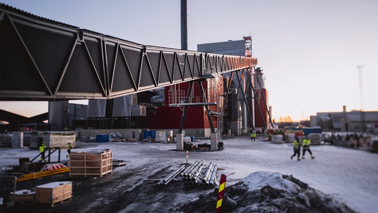 Oulun Energian biovoimalaitos talvella